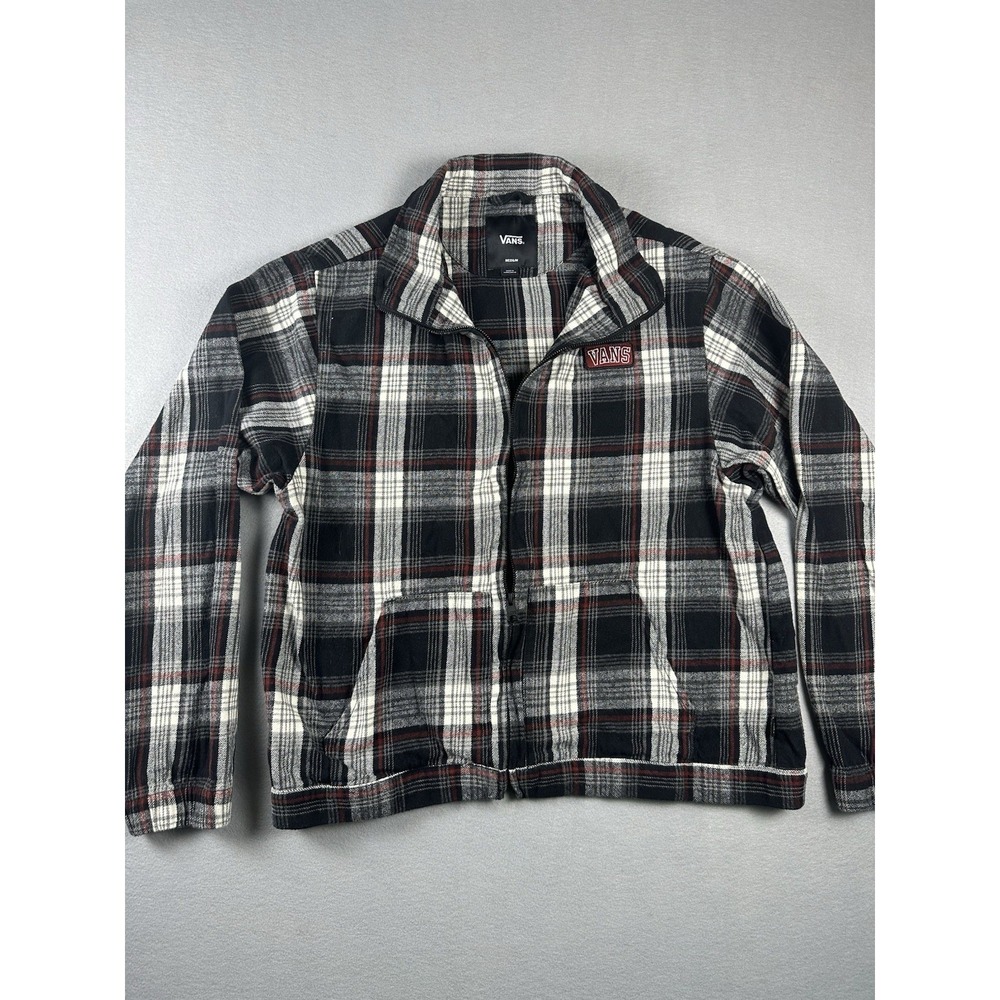 VANS Men's Plaid Flannel Zip Up Shirt Jacket Size Large M